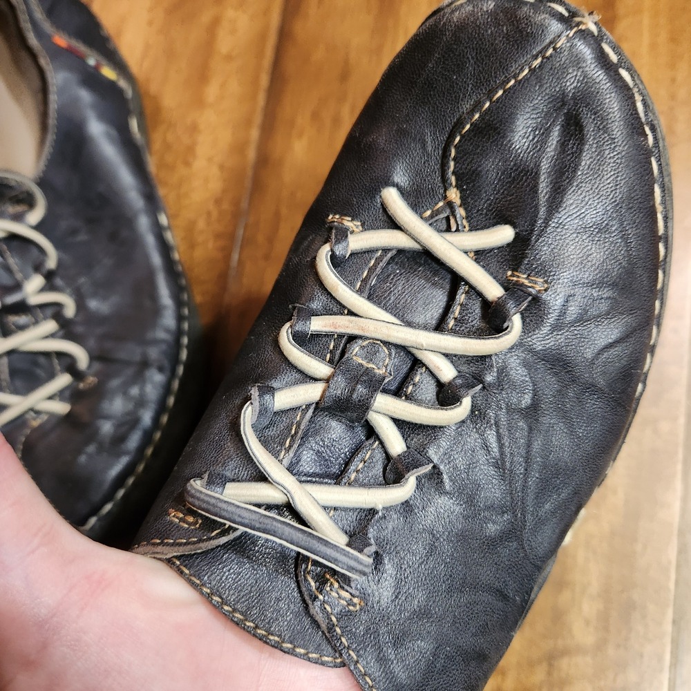 Lady Comfort‎ Layla Dark Brown Leather Oxford Shoes Bungee Lace Womens 38 - Picture 6 of 6